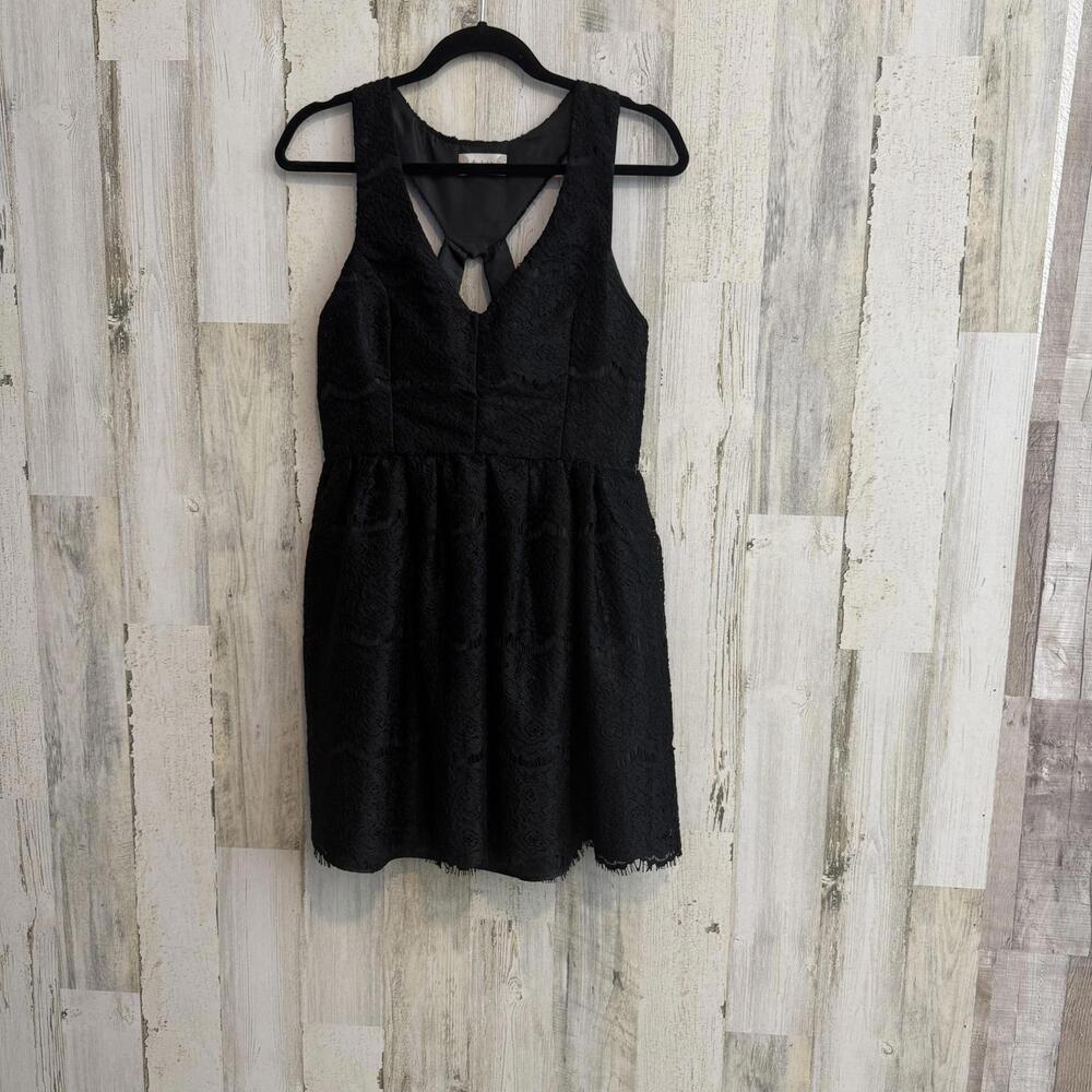 *Altar'd State Chic Black Lace Dress Keyhole Womens Size Large Chic Feminine - Picture 13 of 13